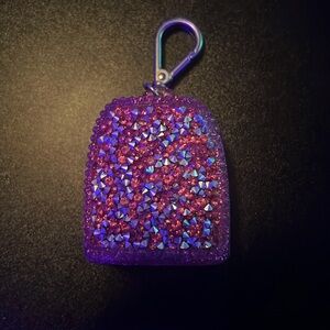 Pink and silver bath and body works hand sanitizer holder
